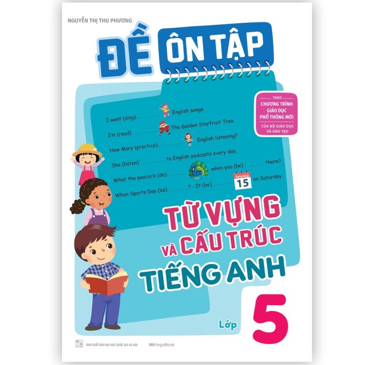 Sách Đề Ôn Tập Từ Vựng Và Cấu Trúc Tiếng Anh Lớp 5 - Megabook | Lazada.vn
