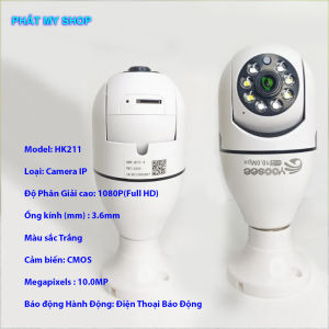 YOOSEE Smart Bullet IP Camera 1080P HD 360° Panoramic with Infrared Night Vision and Flash Light