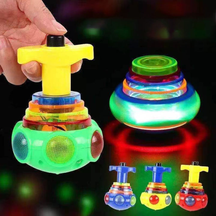 Light music rotating gyroscope multi-color rotating gyroscope toy with ...