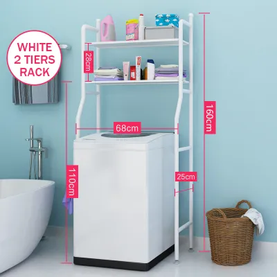 Washing Machine Rack Space Saver Toilet Rack Metal Bathroom Storage Shelf Laundry Room Shower Shelf / Rainbow