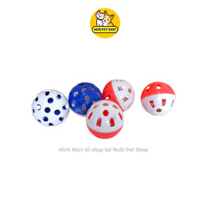 Đồ chơi bóng lục lạc cho chó mèo Bóng nhựa kèm chuông cho chó mèo - Nuôi Pet Shop