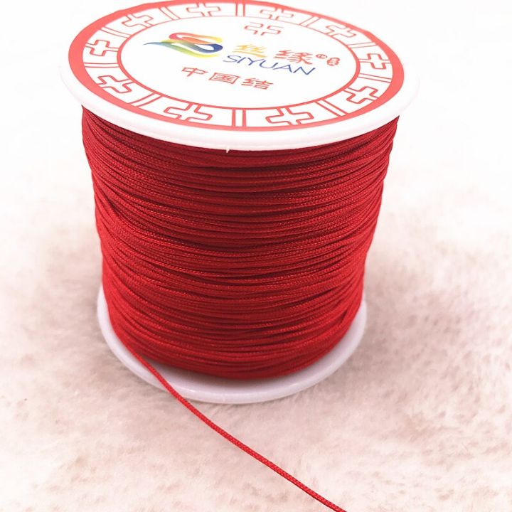 Rope)100M/Roll 0.8mm Red Nylon Cord Thread Chinese Knot Macrame