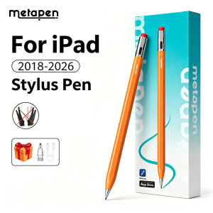MetaPen Palm Rejection Stylus Pen for Apple Pencil Ultra-Quiet 26H Battery Life for iPad A16 Pro12.9/13 M4Air 4/5/M3Mini 5/6