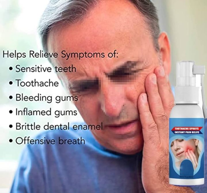 Toothache Spray Instant Teeth Pain Treatment Liquid Relief Denture Pain
