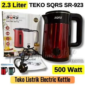 Teko Listrik SQRS Pemanas Air Low Watt SQRS / Electric Kettle SQRS SR-923 2.3L / Electric Kettle SQRS 2.3L / Teko Listrik 2.3 Liter ~ Noah Online Store