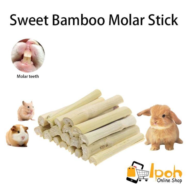 Sweet Bamboo Molar Sticks 100g for Chinchilla, Guinea Pigs, Hamsters
