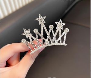 Mahkota Rambut Mutiara Wanita Motif Mahkota Mutiara/Permata Gaya Korea Import puteri cantik sirkam mutiara