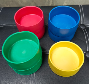DWare 9.5cm PET BOWL hard plastic for dog cat chicken hen farm poultry washable durable