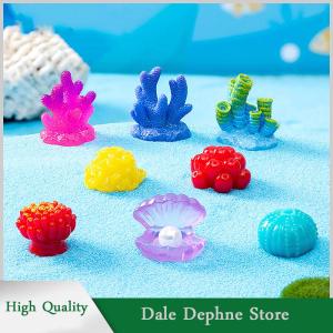 [Dale Dephne] ตู้ปลาทำจากเรซิ่นสีสันสดใสปะการังเปลือกหอยเทียมขนาดเล็กภูมิทัศน์ตู้ปลาอุปกรณ์ตกแต่งใต้น้ำ