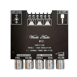 ZK-MT21/TB21 2.1 Amplifier Bluetooth 5.0 Sound Bar Amplifier Board 50W x 2 ban100W Power Audio Stereo Board