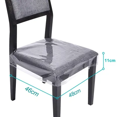 CLARO PVC Transparent Chair Cover Clear Plastic Waterproof Dining Chair Cover Durable Dustproof Furniture Protector Room