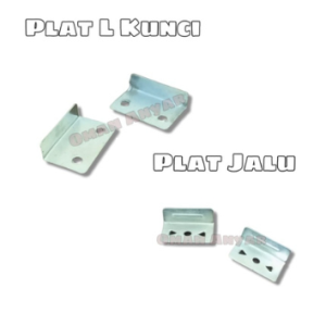 1 BUNGKUS 10 PCS - Plat Jalu Plat L kunci Plat L36 Untuk Tatakan Kunci Laci