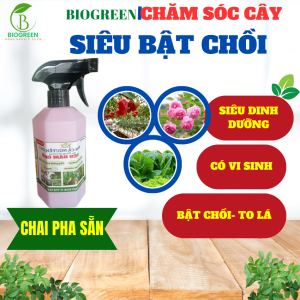 Phân  bón 𝐒𝐢ê𝐮 𝐛ậ𝐭 𝐜𝐡ồ𝐢  hữu cơ dạng nước  biogreen dành cho mọi loại cây trồng rau cây cảnh cây ăn trái hoa hồng bonsai chai pha sẵn 500ml