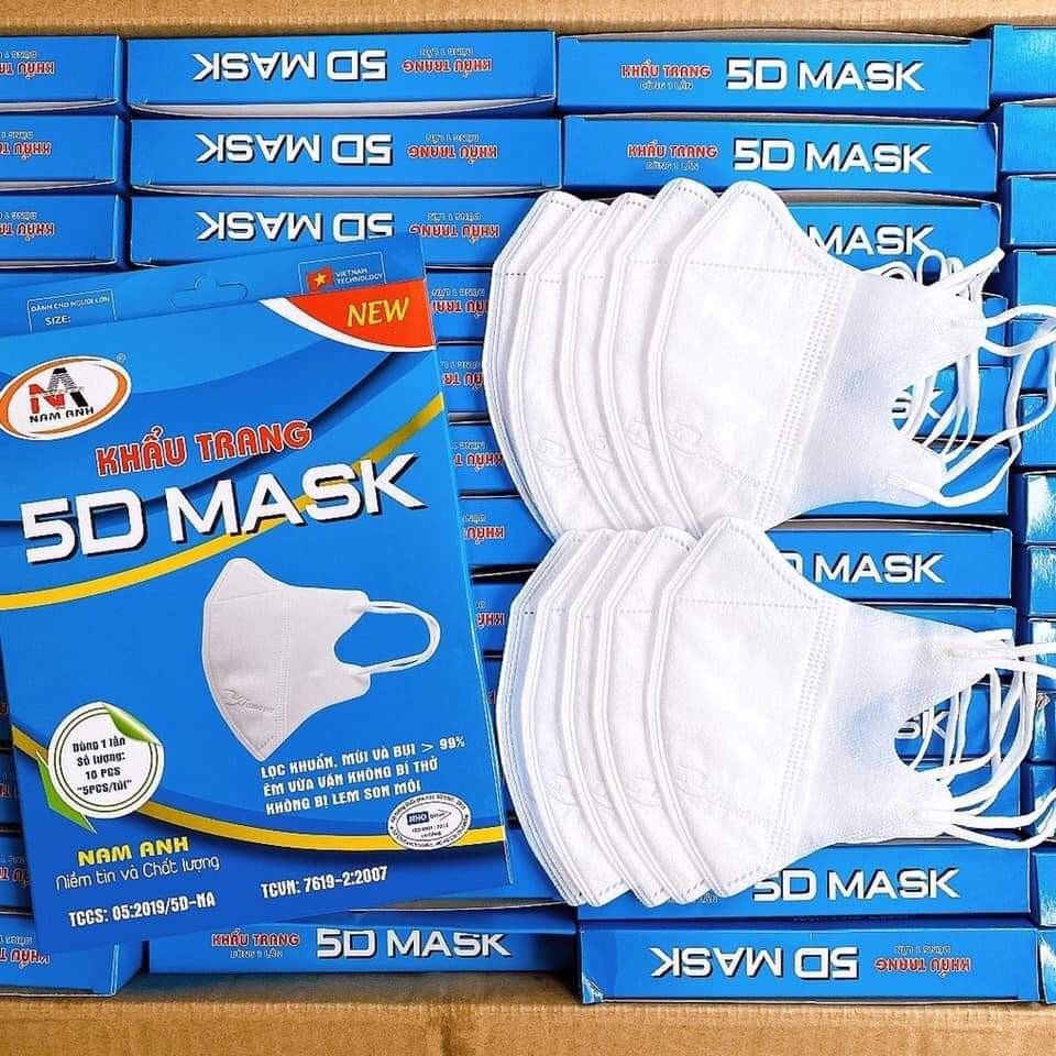 10 cái khẩu trang 5D mask famapro quai thun/khẩu trang 5d Nam Anh