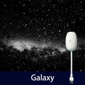 UNMEGONI Adjustable Focus LED Starry Sky Lamp Large Range Projection USB Powered Galaxy Projector Atmosphere Light USB Night Light Bedroom Decoration