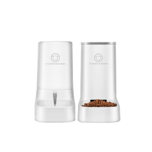 Lovinland Automatic Cat Feeder and Water Dispenser Set Dogs Gravity Food Feeder and Waterer for Small Medium Dogs Cats 3.8L