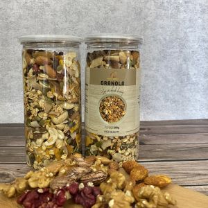 hạt dinh dưỡng mix 5 loại hạt ngũ cốc hũ 500gram MINH PHONG- Ngũ cốc granola giảm cân ăn kiêng