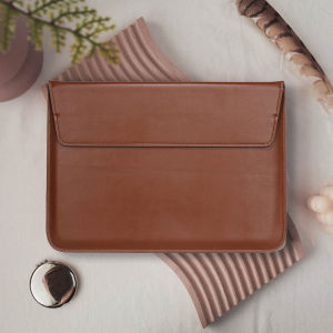 SG Delivery For Lenovo Dell HP Leather Laptop Sleeve with stand bag For huawei matebook Air Pro M1 Notebook Case Bag