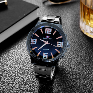 Jam Tangan Pria Analoq Rantai Stainless Steel Fashion Korea Dial Bulat Keren Import