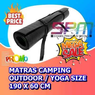 MATRAS GULUNG CAMPING GUNUNG - Olahraga - OUTDOOR - HIKING - YOGA - Hitam