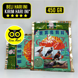 Kicau Mart Pakan Makanan Burung Murai Kacer Cucak Anis Jalak Dll Pur Voer Fancy Gold Food Seaweed Rumput Laut 450 Gram PKFSWBS