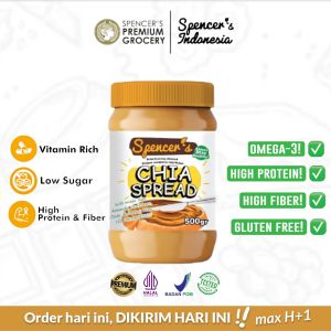Spencers Chia Spread (500g) - Selai Diet Sehat Rendah Gula Gluten Free