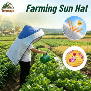 Termaya Farmers Work Picking Tea Sunscreen Hat Sunshade Spire Hat Pelindung Working Cap Outdoor UV Protect