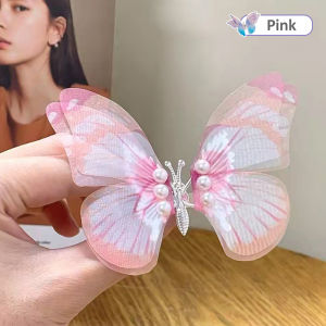 Butterfly Hairpin Fashion Butterfly Hairpin Colorful Butterfly Clip Side Sweet Girl  Cute Vivid Butterfly Hairclips