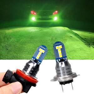 1 Pcs Car headlight led bulb H7 H16 H11 H4 H5 8W 9V-60V Super Bright Lemon Green Fog Light Lamp 9005 9006 3030 Chips motorcycle headlight