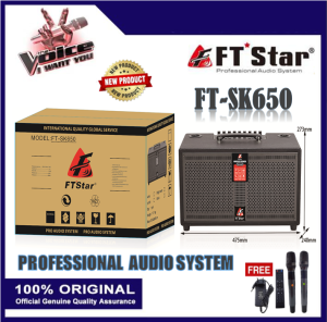 NEW FT STAR FT-SK650 PROFESSIONAL AUDIO SPEAKER/RECHARGEABLE/BLUETOOTH