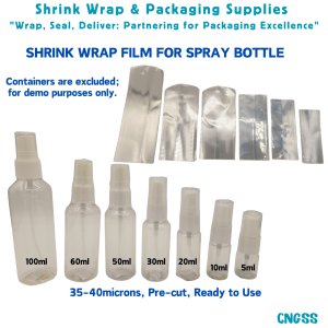 200pcs Shrink Wrap Plastic Packaging /Shrinkable Plastic Sealer for Spray Bottle Container 100ml-5ml