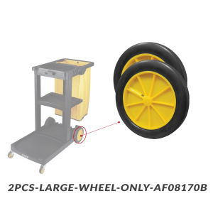 Heavy Duty Cleaning Trolley with Mop Broom Holder Multi Purpose Housekeeping Cleaner Janitor Cart Troli Restaurant Hotel