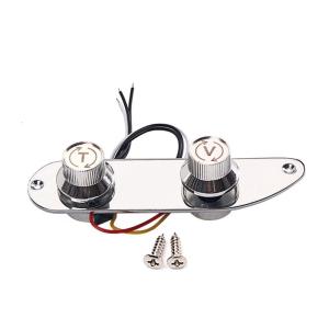 2 Way Guitar Control Plate Wire Loaded Prewired Control Plate with 2 Way Switches Electric Guitar Part Replacement