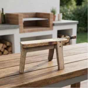 Crafty Coconut Grater Kayuran wooden grater for coconut with three legs for stability