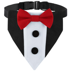 Pet Dog Bandana Triangle Scarf Bandana Bow Tie Drool Bib Neckerchief Large Dogs Wedding Party Formal Suit Accessories