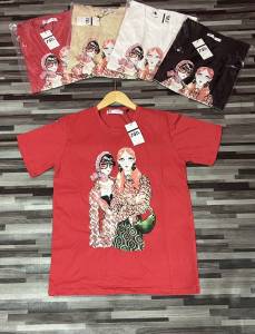 เสื้อยืดสไตล์คลาสสิค ลายพิมพ์ คอกลม ผลิตจากผ้าฝ้ายแท้ คุณภาพดี พร้อมส่ง ไม่รอของนาน