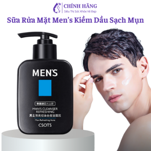 Sữa Rửa Mặt Mens Sạch Sâu Kiềm Dầu Dưỡng Ẩm Trắng Da Loại Bỏ Mụn Và Thâm Nám Sạm Se Khít Lỗ Chân Lông