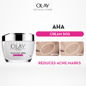 Olay Luminous Niacinamide + AHA Face Cream Moisturizer Reduce Acne Marks Skin Care 50 g