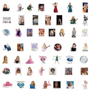50PCS American Singer Taylor Swift Collection Sticker Decorative Water Cup Notebook Luggage DIY Waterproof Stickers