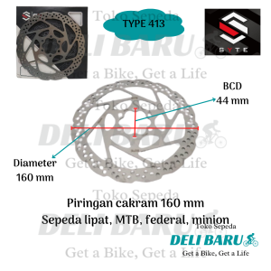 SYTE Piringan rem cakram 160 mm rotor disc brake model 6 baut sepeda MTB federal lipat minion