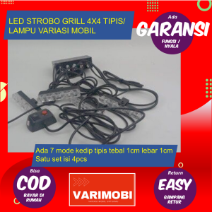 Led Strobo Grill 4X4 Tipis/ Lampu Variasi Mobil