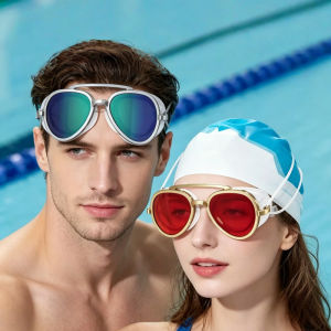 Full View Anti Fog Swim Goggl Professional Full Angle Anti Fog Swimming Goggles Swimming Goggles Men Women Retro Goggles New