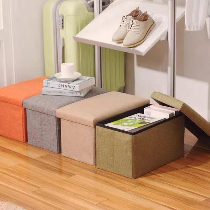 Storage Box Tool Foldable Chair Footstool Ottoman Bench Storage