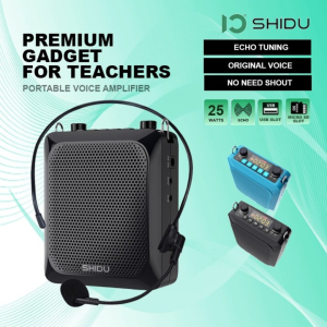 SHIDU S28 25W Portable Voice Amplifier with LED Display & AUX Connectivity Portable Speaker for Teachers - Black