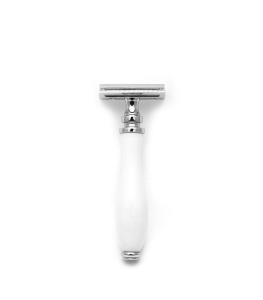 Parker - 111W Safety Razor 3 piece White Resin Handle