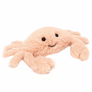 CHICNOOK ตุ๊กตาสัตว์ ของเล่นตุ๊กตาปูจำลอง ชาร์มกระเป๋า น่ารักและมีขน กระเป๋าพวงกุญแจรูปปู สร้างสรรค์ การ์ตูน ตุ๊กตาปูยัดไส้ จี้กระเป๋าเป้