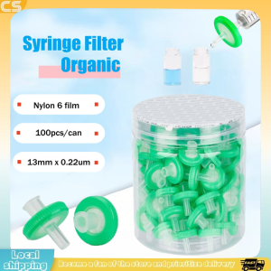 100pcs/pack Laboratory Syringe Filter Plastic Nylon Filter Membrane 13mm 0.22 Micron Disposable Lab Supplies