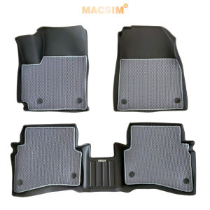 Thảm sd3 dạng lưới lục giác 2 lớp Kia Sonet 2022+ (màu đen- ghi) bề mặt cao su siêu sạch nhãn hiệu Macsim