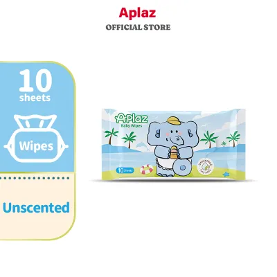 Aplaz Unscented Wet Baby Wipes 10 Sheets / 50 Sheets Gentle and Convenient