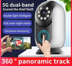 5G dual-band ความละเอียดสูง wifi เครือข่ายไร้สาย 360 องศากล้องโทรศัพท์มือถือระยะไกล one-touch call intercom การตรวจสอบ